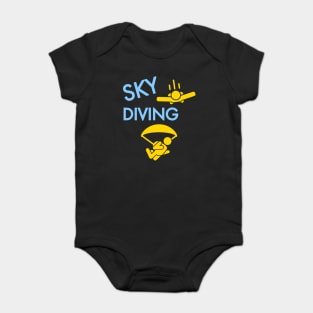 Skydiving Skydive Parachute Parachutist Skydiver Baby Bodysuit